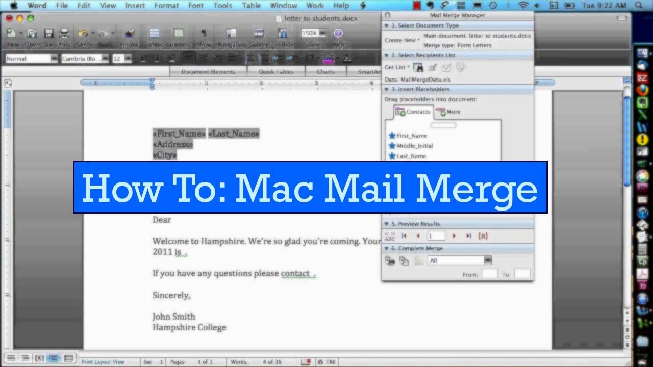 Best database for mal merge microsoft word for mac free