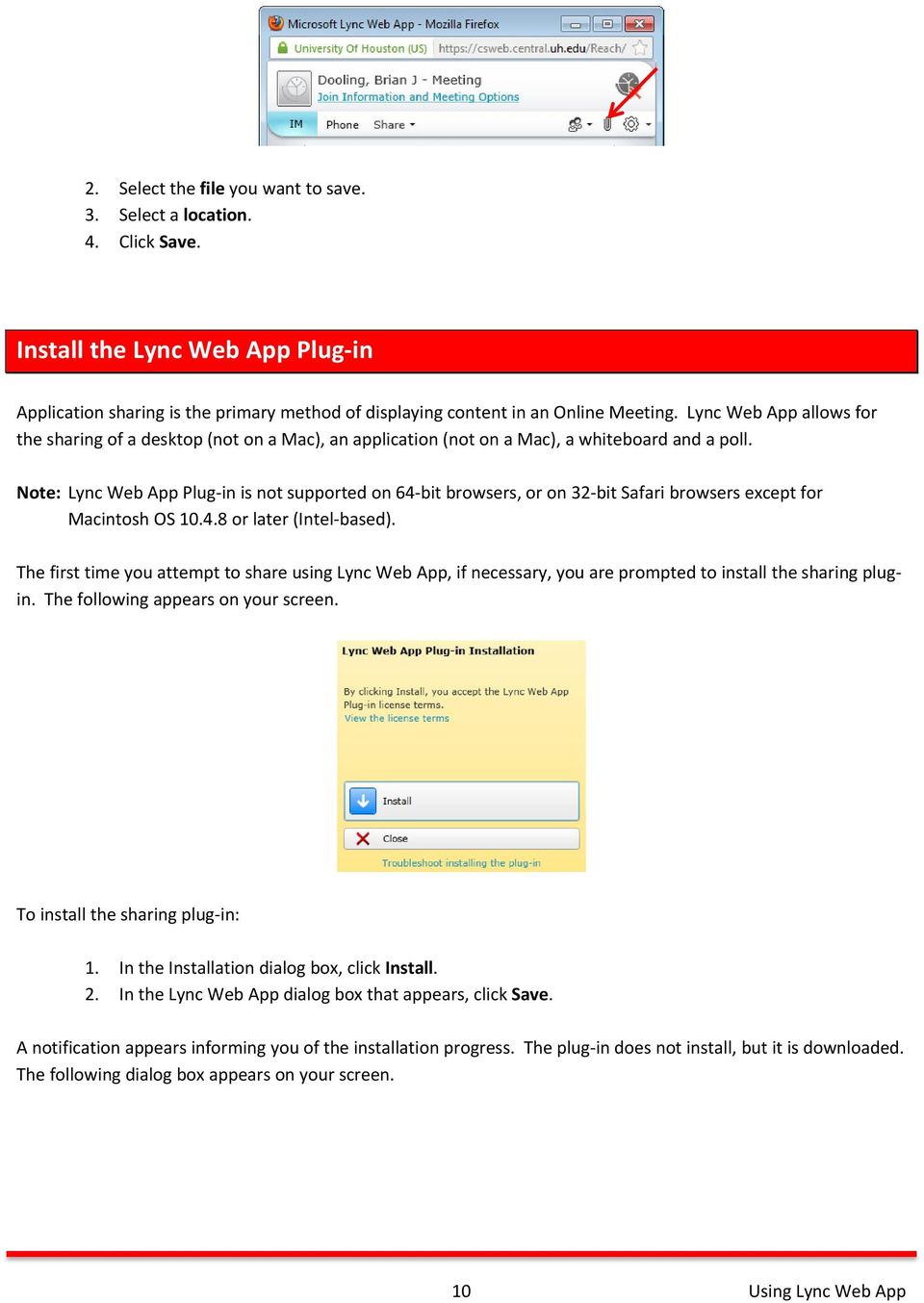 Microsoft lync web app plugin (64-bit)